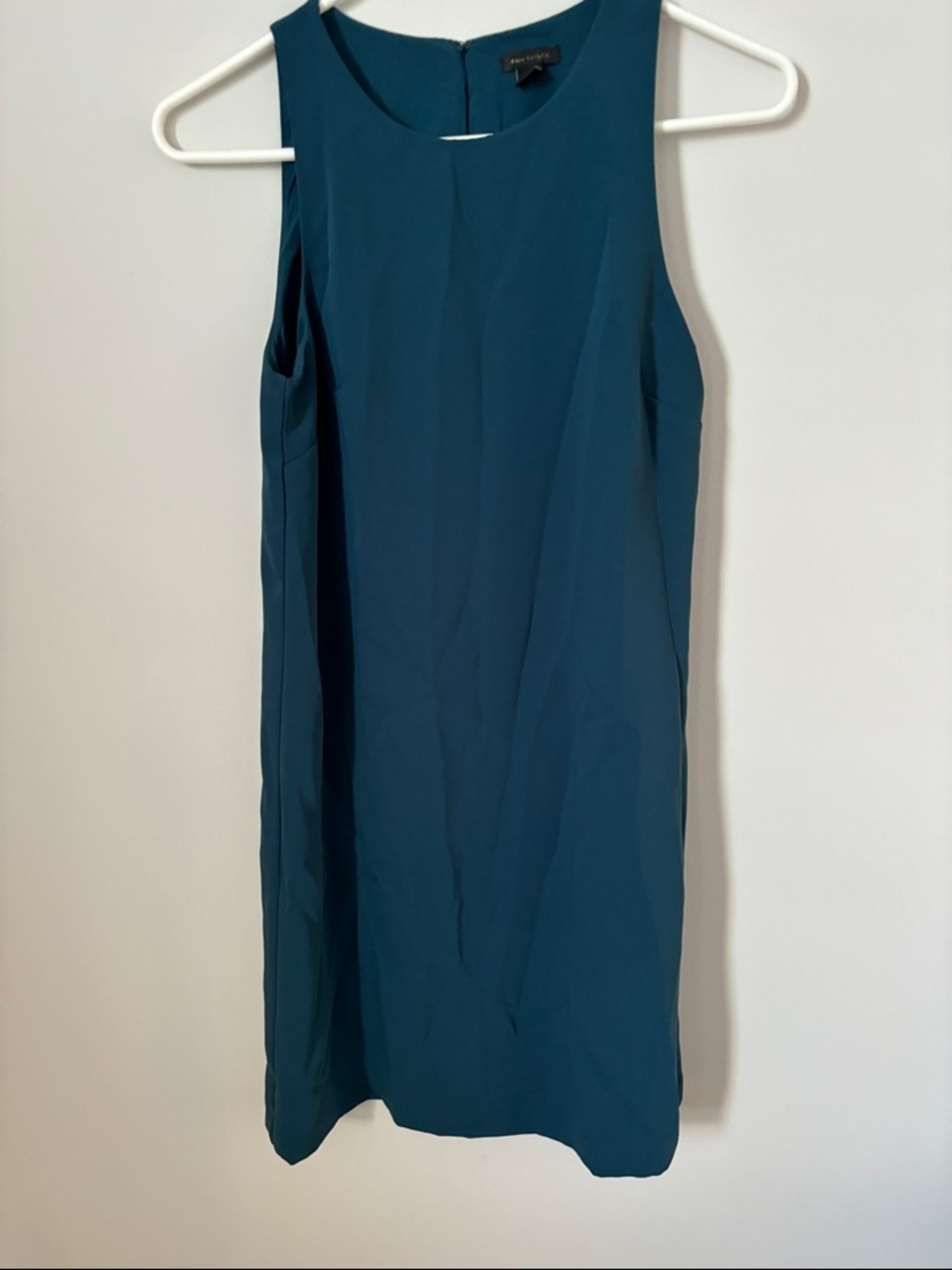 Ann Taylor Teal Sleeveless Shift Dress